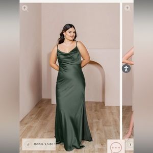 revelry skye satin dress